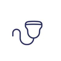 ultrasound medical line icon on white vector