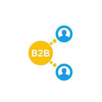 icono de vector de comercio b2b