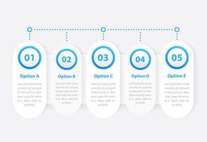 1, 2, 3, 4, 5 steps, business infographics, vector timeline