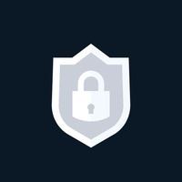 Cybersecurity icon with shield vector