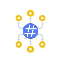 hashtag, social media vector icon