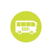 electric bus vector icon on white
