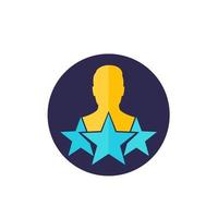 employee, personnel review, vector flat icon