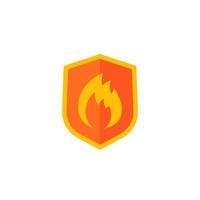 icono de vector de protección contra incendios