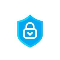 Cybersecurity icon, online data protection vector symbol