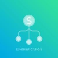 icono de vector de diversificación