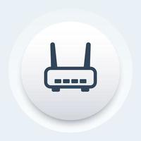 enrutador wi-fi, icono de módem adsl vector