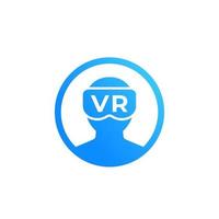 VR, virtual reality icon vector