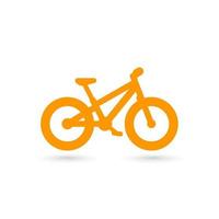 icono de bicicleta gorda, aislado en blanco vector