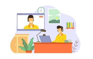 Online Live Broadcasting vector