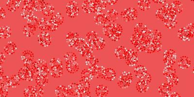 ilustraciones naturales de vector rojo claro con flores.