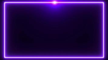 Purple neon border with flare on the top background video