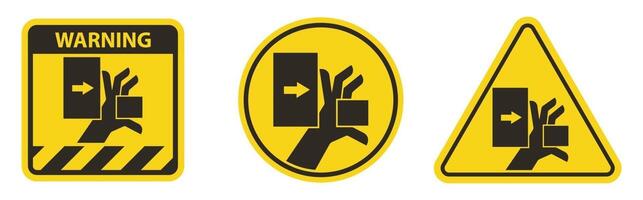 Hand Crush Force From Left Symbol Sign vector