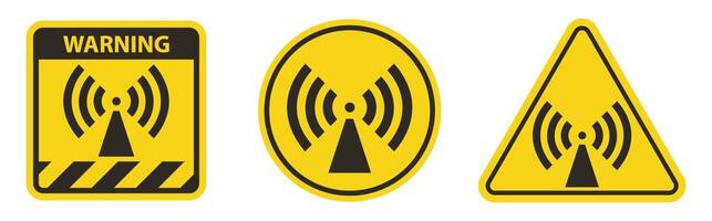 Beware Non-Ionizing Radiation Symbol sign vector