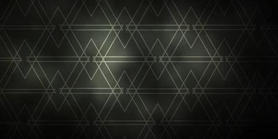 Dark Gray vector pattern with lines, triangles.