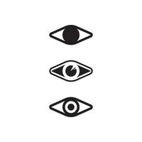 icono de ojo y diseño de visión, símbolo de logotipo, vector y espiritualidad