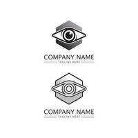 eye icon and vision design logo symbol vector and spirituality