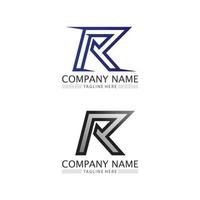 R Letter and RR font logo vector illustration icon