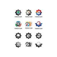 Gear and mechanic icon Logo Template vector icon