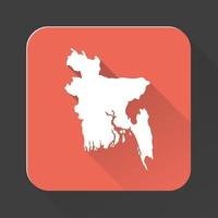 Highly detailed Bangladesh map with borders isolated on background vector