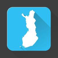 Highly detailed Finland map with borders isolated on background vector
