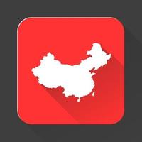 Highly detailed China map with borders isolated on background vector