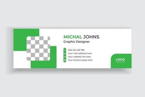 Modern Email Signature Template Design. Business Email Signature vector