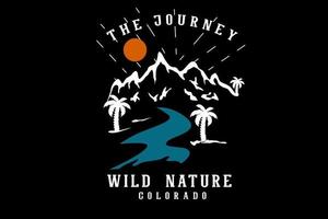 the journey wild nature colorado hand drawn illustration design vector