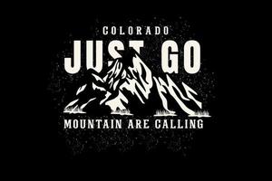 mountain are calling typography design vector