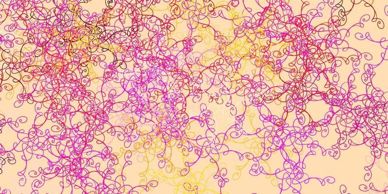 Light Pink, Yellow vector template with curves.