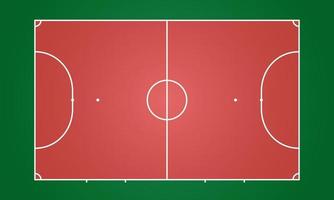 Futsal court indoor and outdoor stadium vector illustration