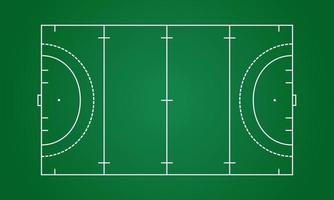 Green field hockey grass hockey field line template vector stadium