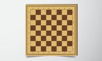 Chess field in wooden colors with numbers vector