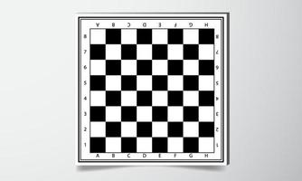 campo de ajedrez en colores blanco y negro con números vector