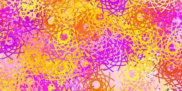 Light Pink, Yellow vector background with random forms.