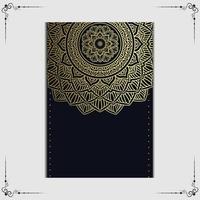 Luxury gold mandala ornate background for wedding invitation vector