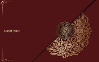 Luxury gold mandala ornate background for wedding invitation vector