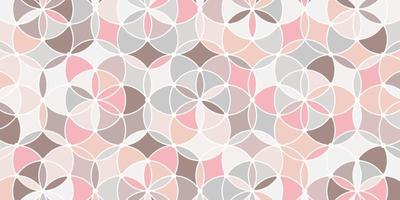 Geometric pattern circle overlapping elegant pink background vector