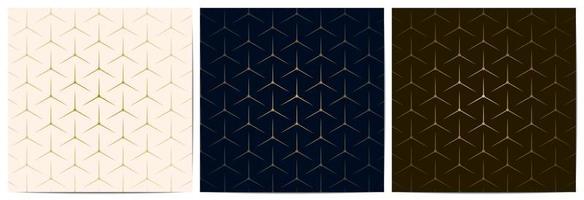 Geometric pattern with golden lines navy,white,and gold background vector