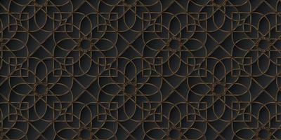 Geometric pattern vintage art deco luxury of black and gold vector