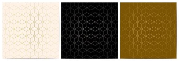 Geometric pattern with golden lines luxury background vector