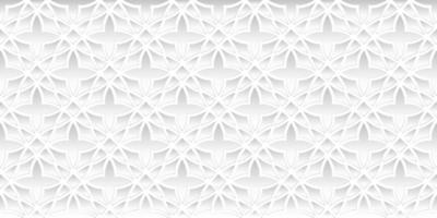 Geometric pattern design modern floral white background vector