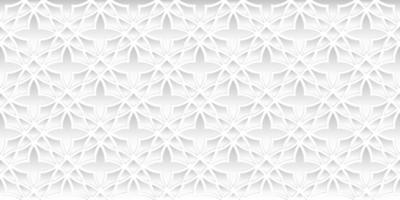 Geometric pattern design modern floral white background vector