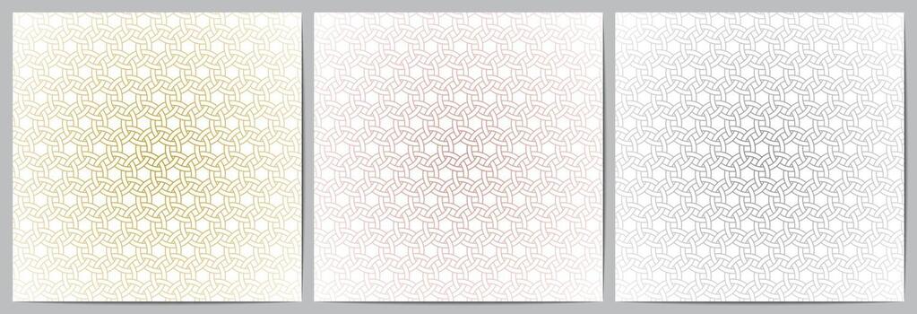 Geometric pattern with circle overlapping on white background vector