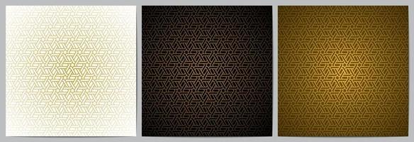 Geometric pattern with gold lines and polygonal shape vector