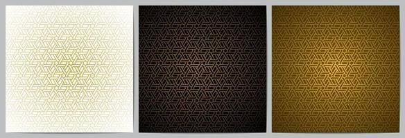 Geometric pattern with gold lines and polygonal shape vector