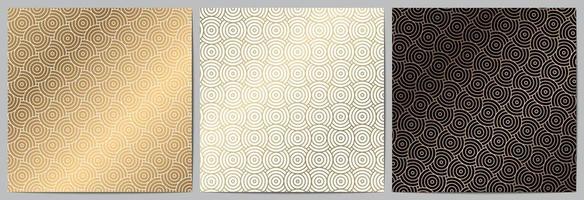 Japanese or chinese pattern with gold circle overlapping vector