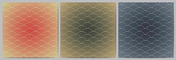 Geometric pattern with circle waves lines background vector