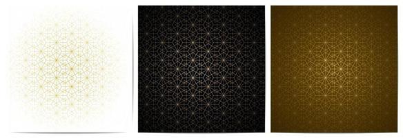 Geometric pattern luxury background with golden lines vector