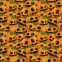 halloween pumpkin seamless pattern vector